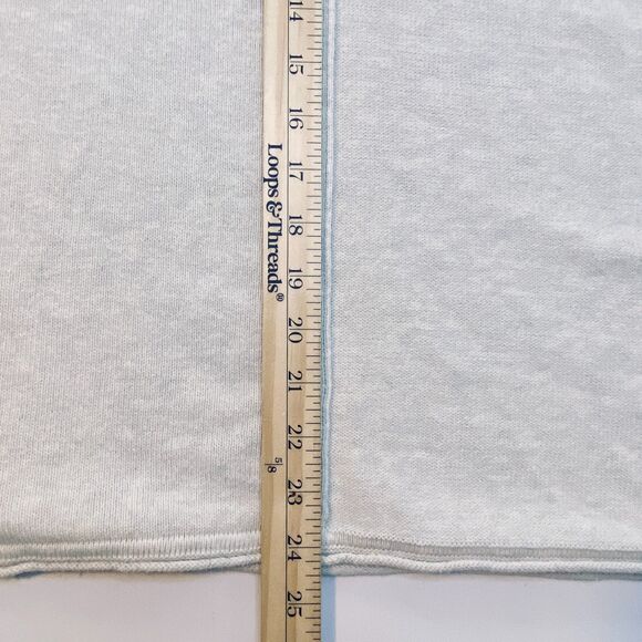 J Jill Pure Jill Oatmeal V Neck Long Sleeve Pullover Minimalist Cozy Sweater L - Picture 7 of 10